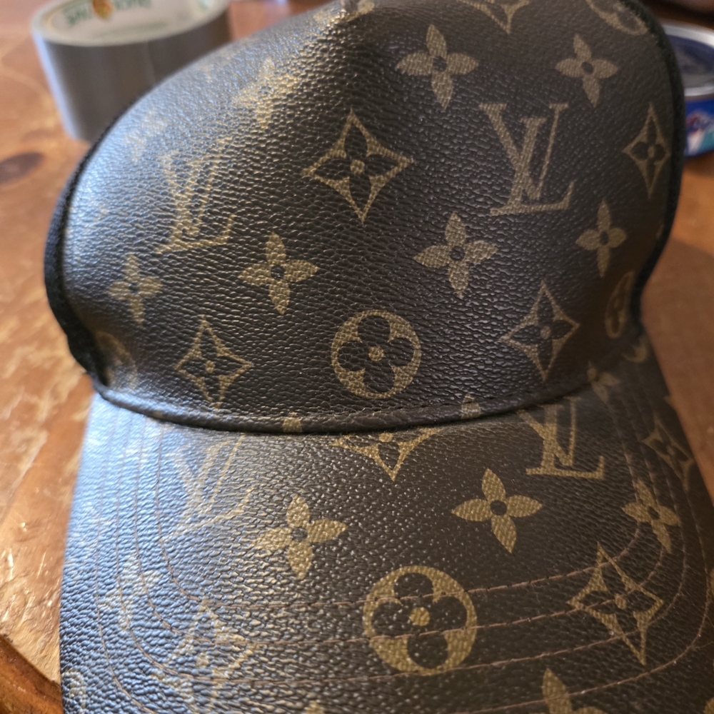 Louis Vuitton Monogram Black and Gold Cap